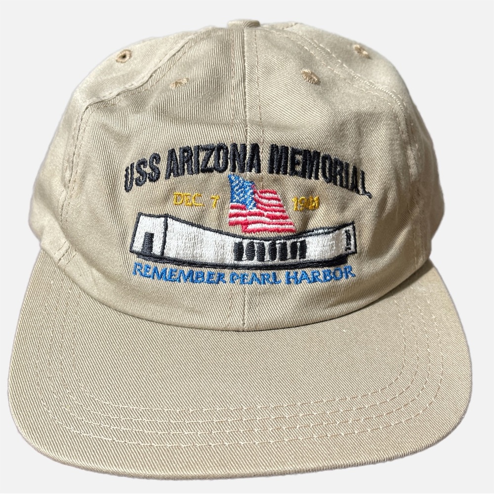 USS Arizona Memorial Adjustable Hat Cap Remembering Pearl Harbor